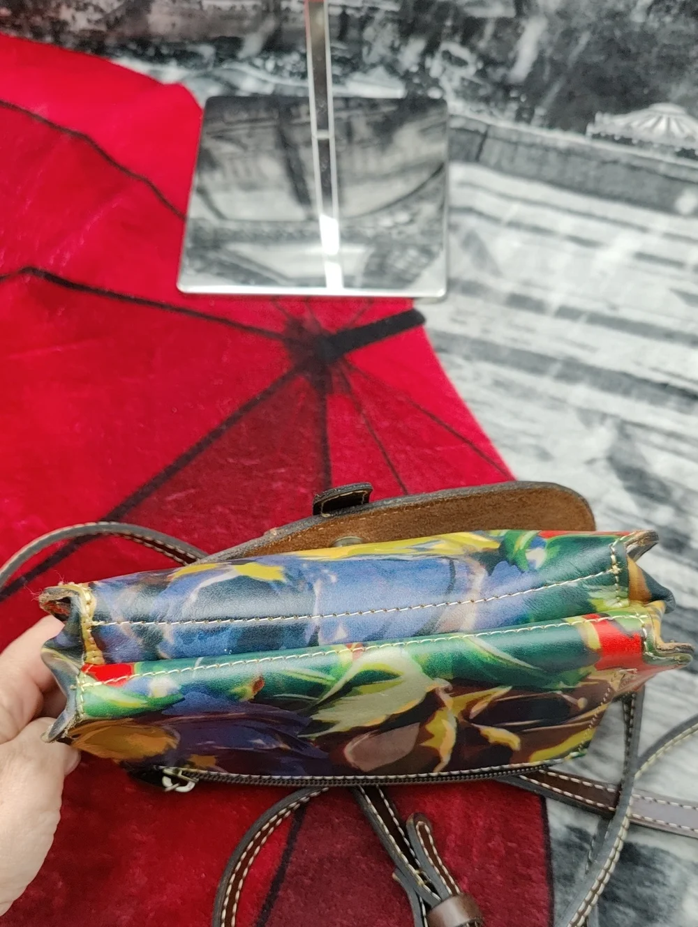 Patricia Nash Leather Floral Crossbody